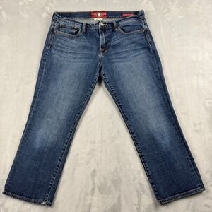 Lucky Brand Sweet N Crop Blue Jeans Womens Mid Rise Straight Leg Size 10/30
